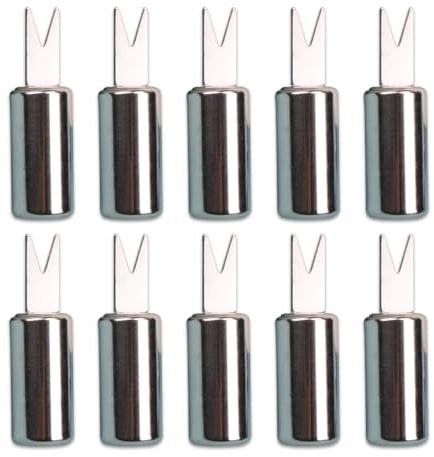 ZORZA 10Pcs Stainless Steel Corn Cob Holders BBQ Fork Skewers Practical Corn Holders Prongs with Comfortable Grip Portable Corn Needle for Party Picnic Camping Outdoor Barbecues