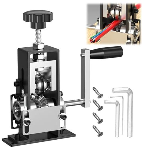 Denudeuse de Cable Electrique Dénuder Manuelle, Machine Manivelle à Dénuder Fils, 1-25 mm Dénudeur Câble Electrique Manuel, Avec Manivelle Dénudeuse Cuivre Pince à Dénuder pour Recyclage Des Fils