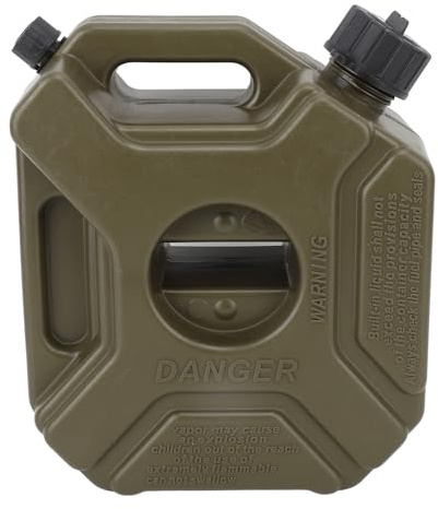 Gastank, 3 L, 0,75 Gallonen, Benzinkanister, Heizöl, Benzin, Vorratsdosen, Grüner Notfall-Backup-Tank für die Meisten Autos, Motorräder, UTV, ATV, Geländefahrzeuge (#12)