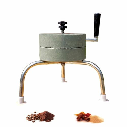 Molino de café Manual Hogar Ajustable Mano Granos Frijol Especias Pulverizador, Hierbas Sésamo Semillas Molino de Piedra Molino de Trigo con Soporte, Molinillo de Café Manual de Piedra Caliza (Size :