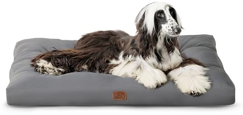 Bedsure Washable Dog Bed Large XXL - 120x90x10cm Extra Large Dog Bed Mattress with Oxford Fabric, Dog Pillow Bed for Crate, Flat Dog Cushion Beds, Grey