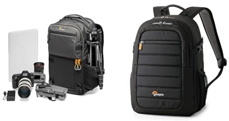 Lowepro LP37331-PWW Fastpack PRO BP 250 AW III Mirrorless and DSLR Camera Backpack, Grey/Gris & LP36892-PWW Tahoe 150 Backpack for Camera, Stores DSLR with Lens Attached, CSC, Mirrorless