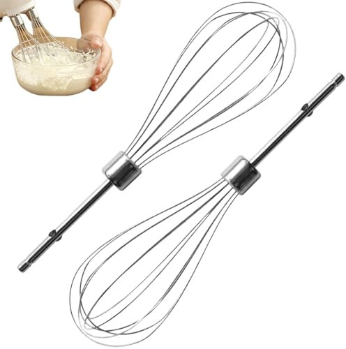 Parte de reemplazo de 2 pcs, accesorio de batidora de cocina de acero inoxidable, 7.9 en una batidora larga, accesorios para la batidora de manos para harina, huevos, fróther, crema