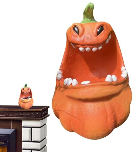 Conteneurs de citrouille d'Halloween, boîte de rangement de citrouille d'Halloween | Boîte à bonbons en forme de citrouille en résine,Boîtes à bonbons pour tours ou friandises, Statue de citrouille d'