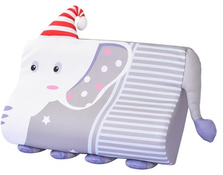 SUMKTO Atmungsaktives Kinder Bett Kissen Weicher Gedächtnis Schaum Hautfreundlich Kinderkopfkissen Ergonomisches Kinder Kinderkissen Ideal für Kleinkind Schlaf, wasch bar, kühlender Kissen bezug