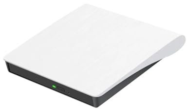 ZKLGS Lecteur DVD pour TV, Lecteur DVD Externe USB 3.0 Lecteur DVD RW Portable Lecteur CD Compatible Ordinateur de Bureau pour Films en Famille(Blanc)