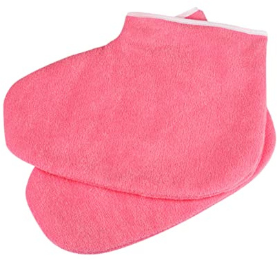 Cubierta para Pies Terapia de Parafina, Tejido Rojo, 1 Par | Calcetines de Cera para Uso Doméstico, Conserva el Calor Cera, Ajuste Cómodo