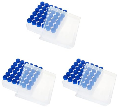 Lbvzxkad 108 Provette Criogeniche da 5 Ml, Fiale nel Plastica con Tappi un Vite, Piccole Provette per Campioni, Provette con Scatola di Stoccaggio per Forniture di Laboratorio