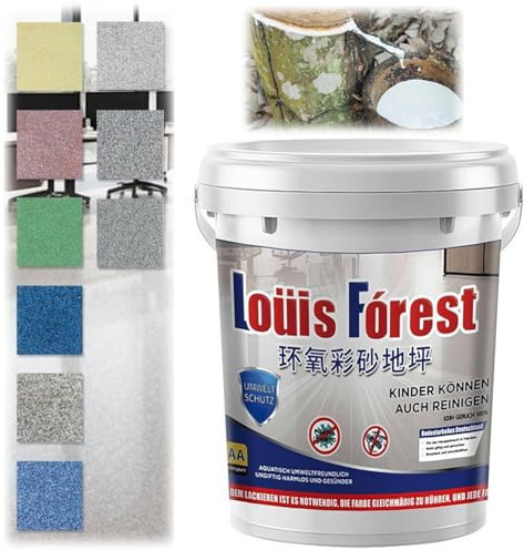 High-Gloss Epoxy Floor Paint (Marble Effect), Quick-Dry Waterproof, Colored Sand for Concrete, Outdoor
