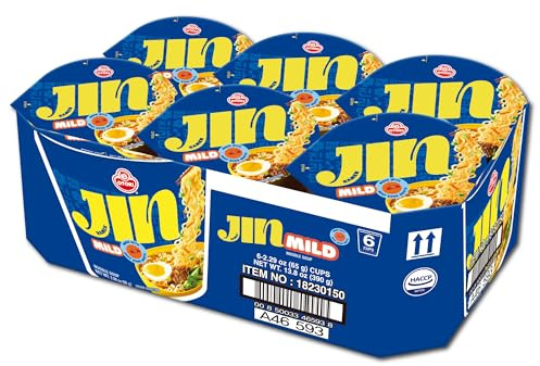 OTOKI Jin Ramen | 65g x 6er Cup-Ramen | Koreas beliebtester Ramen – Perfekt für Ramen-Einsteiger | Schnell & einfach zubereitet in Minuten | Ideal als Snack oder Mahlzeit (6er, Mild)