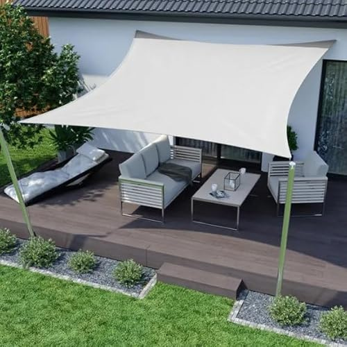 jarolift Basic Vela Ombreggiante Quadrata, Idrorepellente, Protezione Solare, per Terrazza, Giardino, Balcone, Tessuto in Poliestere 500 x 500 cm, Crema