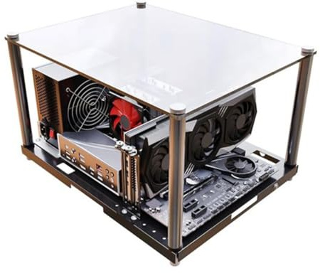 Eieenotee DIY PC Test Bench Open Frame Chassis Bench Open Frame DIY Gaming Computer Open Case Unterstützt ATX MATX Mainboards
