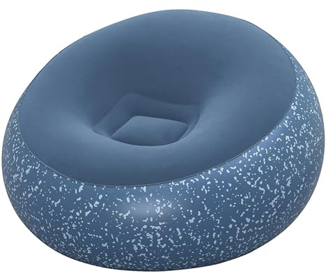 Bestway Inflate-A-Chair Luftsessel 112x112x66 cm blau – Aufblasbarer Sessel für Innen & Außen, bequemer Campingstuhl, Stabiler Gaming Sessel für Jugendzimmer, Robustes Vinyl