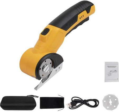 Taglierina Elettrica Professionale Per Tessuti Blocco Sicurezza Luce a LED Maniglia Ergonomica Sostituzione Rapida Della Lama Per Forbici Elettriche Per Tessuti Senza Fili