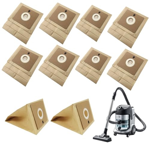 10-Pack Vacuum Cleaner Bags for Bush Argos, Small Vacuum Bags for Regular Home Maintenance, Hoover Bags for Bush VCB35B15C1J7W-70 VYTRONIX RBC02 BC-402 BC-501 Argos Value VC-401 VC-402, 10x11 cm