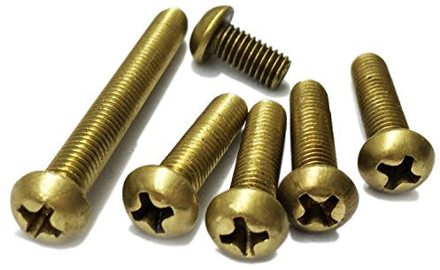 M3 Phillips Pan Head machine à vis, Laiton, filetage métrique, Full, la main droite, Lot de 100 pièces, bronze