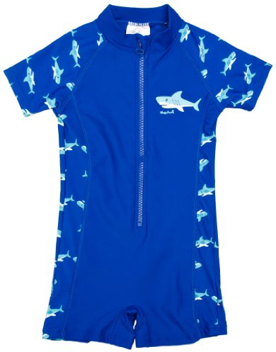 Playshoes Traje De Baño UV Protección Uno Pieza, Azul, 122-128, Niños