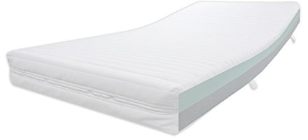Dibapur® Duo Kern H2 + H3 - Orthopädische (RG37) Kaltschaummatratze (Duo 90x200) x Kern ca. 8 cm H2 + 8 cm H3 mit gesteppten Doppeltuchbezug ca. 16 cm - Made in Germany