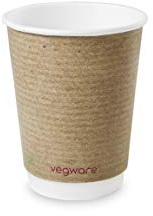 Vegware VDW-12 dubbelväggskopp, 355 g, brun
