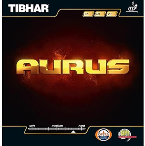 Revêtement de tennis de table Tibhar Aurus (Noir, 1,7 mm)