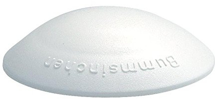 Türstopper, Türpuffer BUMMSINCHEN - aus Kunststoff - 40mm Durchmesser - Höhe ca. 12mm - weiß - 5 Stück