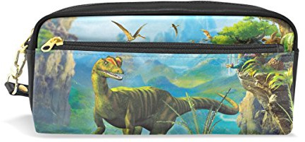 ISAOA Schöne Dinosaurier Federtasche für Jungen,große Kapazität Langlebig Glatter Reißverschluss Doppeltasche Leichte und wasserdichte Federtaschen Schreibwaren Federtasche Tasche Dinosaurier Fans
