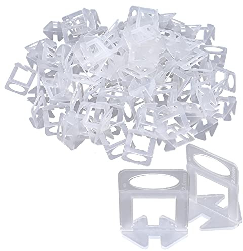 Fliesen-Nivellier-Clips, 2 mm, 200 Stück, DBOO Fliesen-Nivelliersystem, Abstandshalter für Heimwerker, Bodenfliesen, Abstandshalter