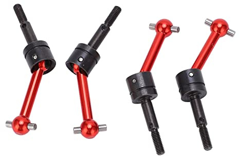 Eje de Transmisión CVD para Coche RC de 4 Piezas, Eje de Transmisión CVD de Aleación de Aluminio de 70 Mm para TT02 1/10 RC Car(Rojo)