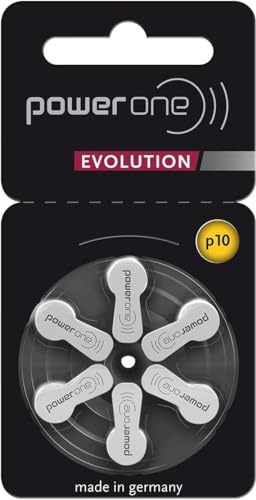 60er Pack Hörgerätebatterien Typ 10 kompatibel mit Powerone Evolution – Quecksilberfrei, Auslaufsicher 1,45 Volt, für längere Laufzeit