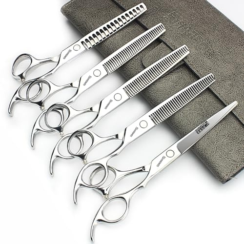 Axemoore Haarschere, professionelle Haarschneideschere/Scheren-Set, 15,2 cm, aus japanischem Edelstahl, besonders (16,5 cm-5 Stück)