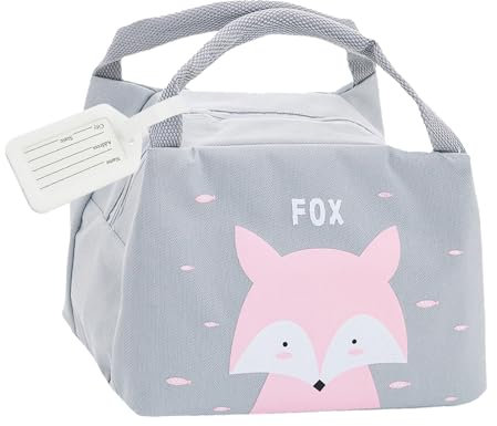 Pranzo al Sacco dei Cartoni Animati Borsa Termica Piccola Bambini Borsa per Bento Ragazza Borsa Termica Porta Pranzo Lunch Bag Bambini Borsa Porta Pranzo Borsa Frigo Piccola con Cartellino Portanome
