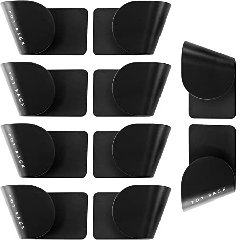 Ghulumn Lot de 5 paires de supports de couvercles de casseroles et poêles pour armoire, support de couvercle réglable, organiseur de porte d'armoire, cintres