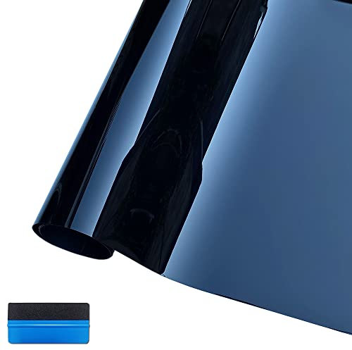 NewL Premium Ultra Gloss Klavierfolie Schwarz Vinyl Wrap Rolle Luftablasskanäle für Auto Dach Flügel Säule Motorrad Aufkleber (Ultra Gloss Black, 30 cm x 150 cm)