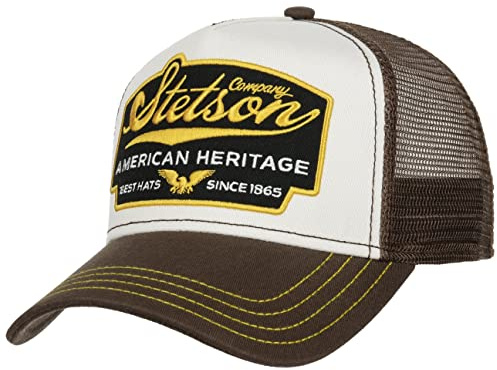 Stetson Cappellino American Heritage Small Bambini/Uomo - mesh cap berretto baseball snapback Snapback, con visiera autunno/inverno primavera/estate - Taglia unica marrone scuro