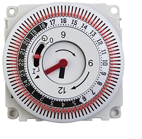 3 temporizadores de 24 horas, interruptor temporizador mecánico de 24 horas, dispositivo de temporización industrial, interruptor de panel de protección para luces, lámparas y electrodomésticos