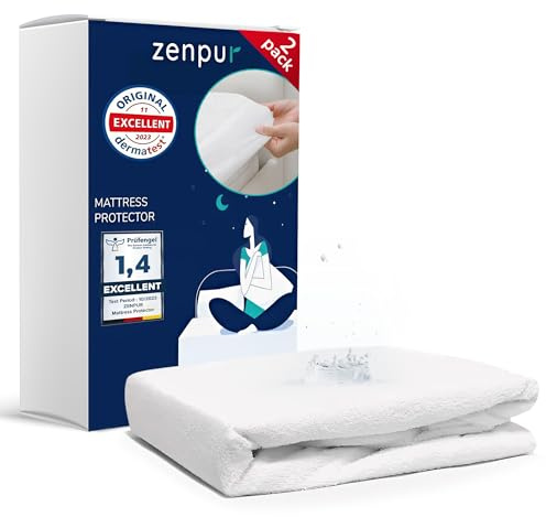 ZenPur Protège Matelas 90x200 Imperméable - Lot de 2 Alèses - Protection Respirante, Certifié Oeko-Tex, Fabrication Européenne