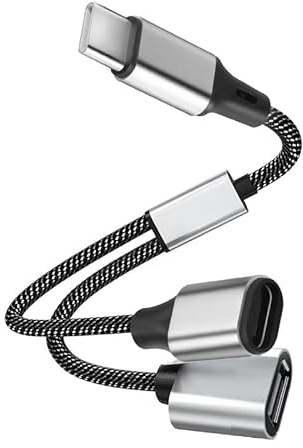 GELRHONR Divisor USB-C doble USB hembra expansión para impresora y portátil (0,3 m)