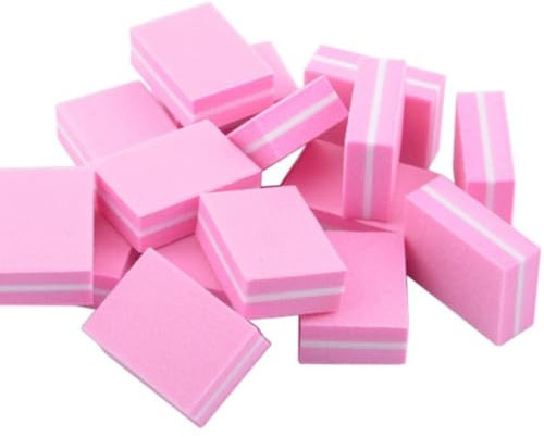 20 Stück Buffer Schleifblöcke Nagelpufferblöcke Polierblock Doppelseitige Schwamm Nagelfeile Maniküre Werkzeug zum Schleifen von Acrylnägeln Naturgel für Gelnägel und Acrylnägel