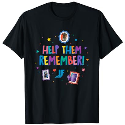 IF Movie Help Them Remember Multicolor Jumble Collage Logo T-Shirt