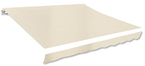 Kavolet Telo per tende da sole, impermeabile, antistrappo, ricambio con mantovana, accessorio per tende da sole, 300 x 250 cm, crema