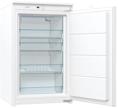 Gorenje FI409EE1 Einbau-Tischgefrierschrank/ 88er Nische/Schlepptürscharnier/Energieeffizienzklasse E/ 95 Liter Gesamtvolumen/Türanschlag wechselbar/36 dB(A) Geräuschpegel/HxBxT: 87,5X54X54,5 cm