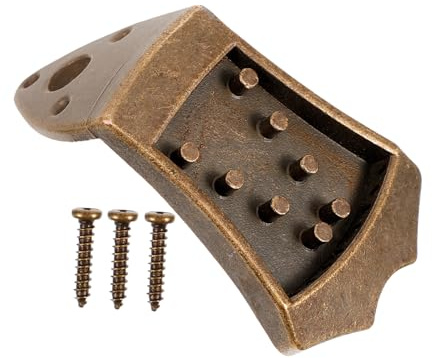 ifundom Alloy Mandolin Tailpiece Bridge in Golden Colour String Instrument Accessory for Mandolin Designed for Improving Sustain and Intonation Replacement Part