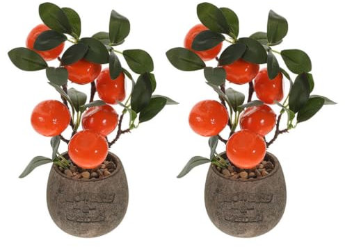 HOLIDYOYO 2stücke Künstlicher Im Topf Bonsai-Dekoration Für Schreibtisch Und Kunstpflanze Als Und Bürozubehör