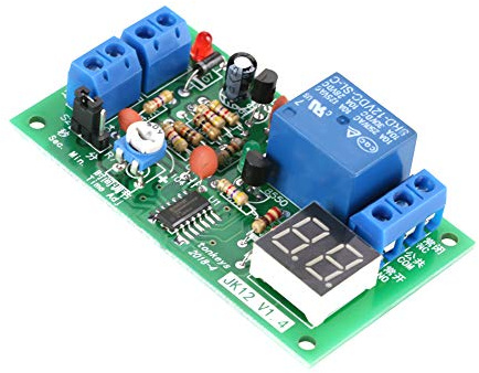 Módulo de relé de seguimiento ajustable con relé de tiempo de 12 V CC con pantalla LED digital interruptor de temporizador de retardo de cuenta regresiva de 1 a 99 s interruptor de temp