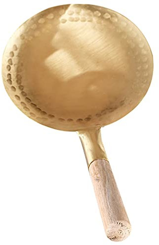 COLLBATH Mestolo Rame Cucchiaio Per Tofu e Cereali Utensile Da Cucina Manico in Lucidato Resistente e Portatile Per Servire Alimenti e Zuppe