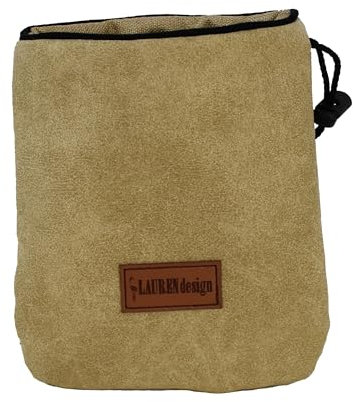 BORN2REST Leckerlibeutel für Hunde-Training - Robuster Futterbeutel Hunde, kompakt & funktional - Futterbeutel Hundetraining für schnelles belohnen Europäischen Union hergestellt (Sand, 15 x 13 cm)