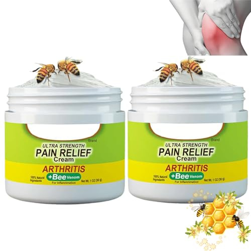Bee Venom Cream for Arthritis, Bee Venom Joint and Bone Cream Joint Arthritis Pain Relief Pain Relief Ultra Strength for Inflammation Soreness Muscle Recovery Bone Healing Jointace Gel (2pc)