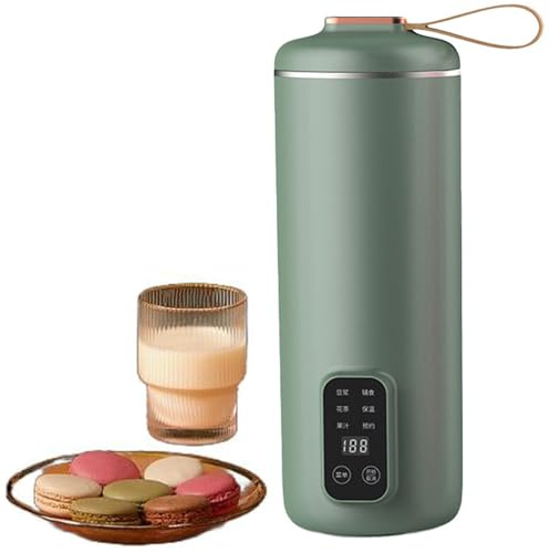 XoTiq Mini Soy Milk Maker, 400ml/13.5oz, Nut Milk Maker Machine, Portable Blender Personal with Auto Clean & Temperature Control Soy Milk Maker for Homemade Plant-Based Milk with 12 Hours Timer
