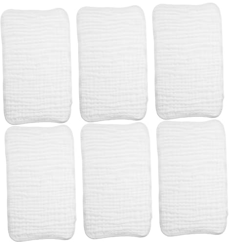 Toddmomy 6piezas Toalla Grande De Algodón Toallitas De Muselina para Bebés Niñas Paños para Eructar para Recién Nacidos Toallita para De Algodón para Eructar para Cuidado Infantil
