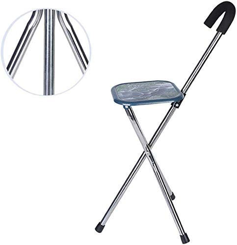 Wanderstock, Faltbare leichte Spazierstock mit Sitz, dreibeinigem Stab mit Hocker, für die Camping -Camping -Event -Kulisse des Gartens